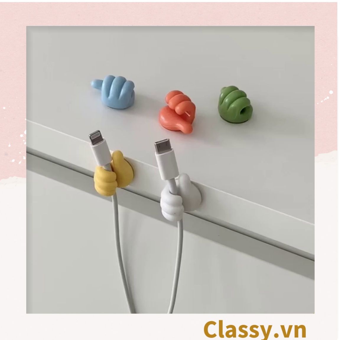  Classy Miếng nhựa cố định dây cáp hình bàn tay chống rối dây cáp PK1397 