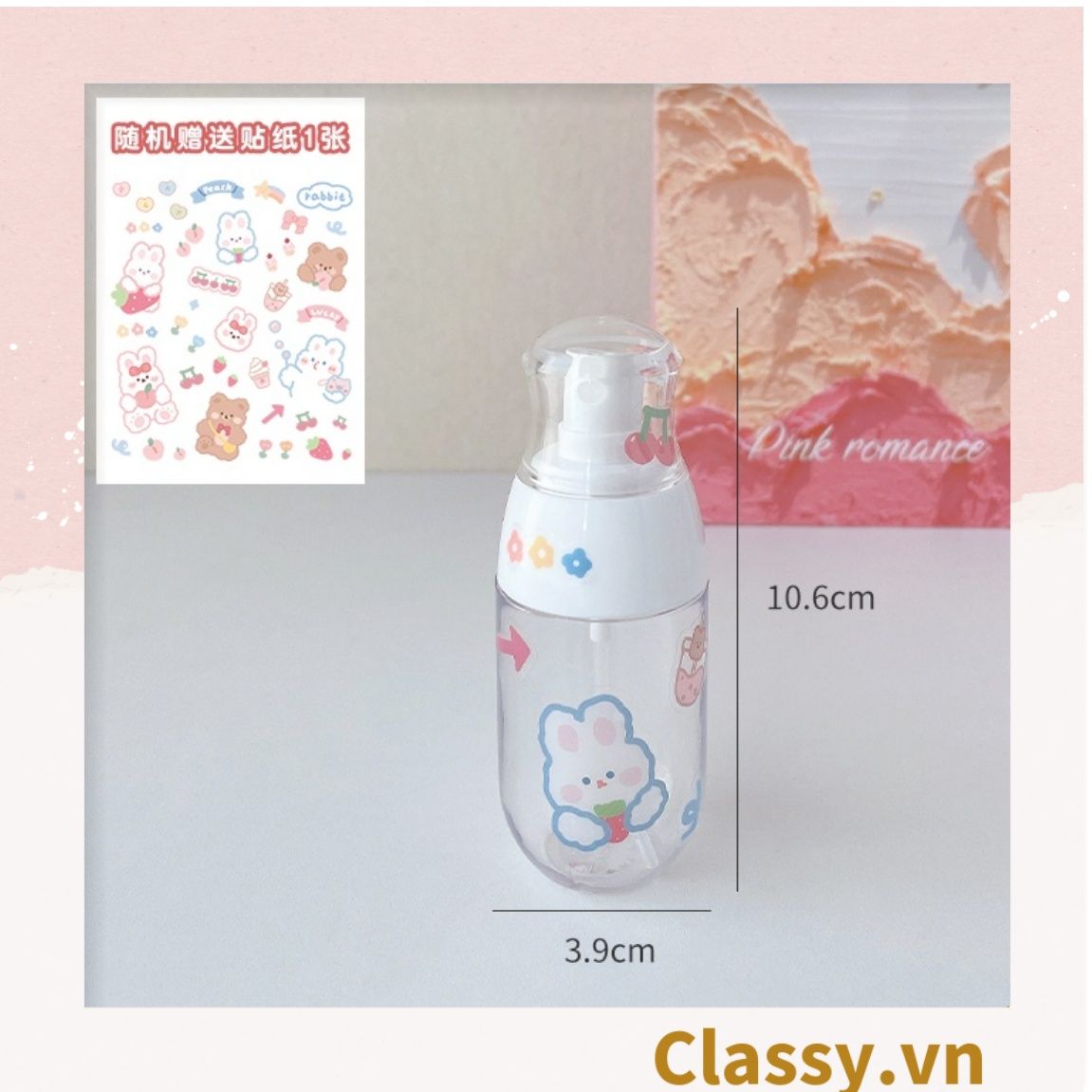  Classy Chai chiết mỹ phẩm dạng xịt, dạng vòi bấm bằng nhựa dung tích 100ml, 50ml PK1398 