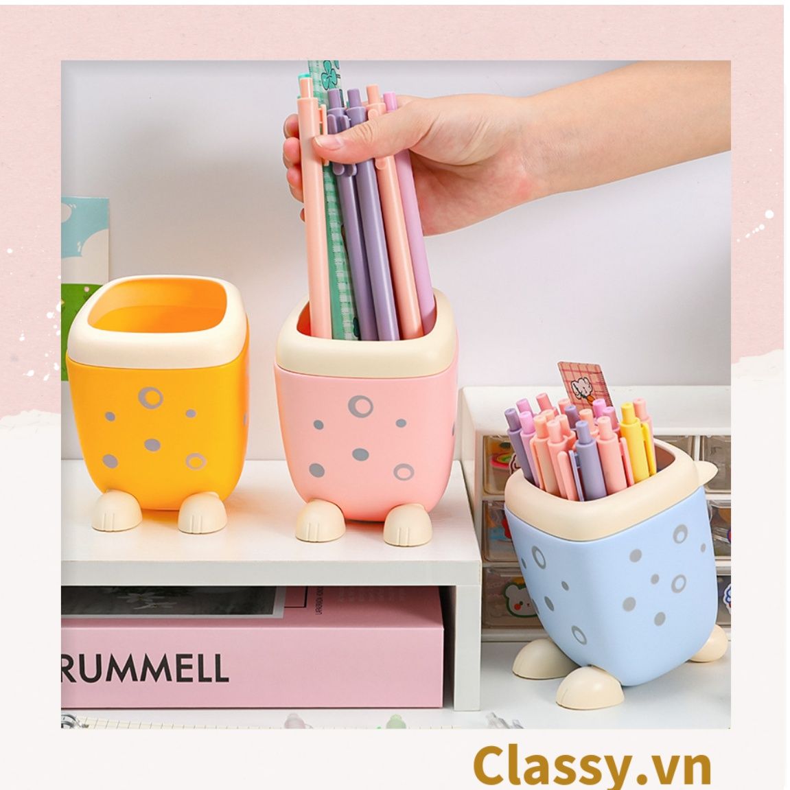  Classy Ống cắm bút để bàn màu pastel siêu cute PK1410 