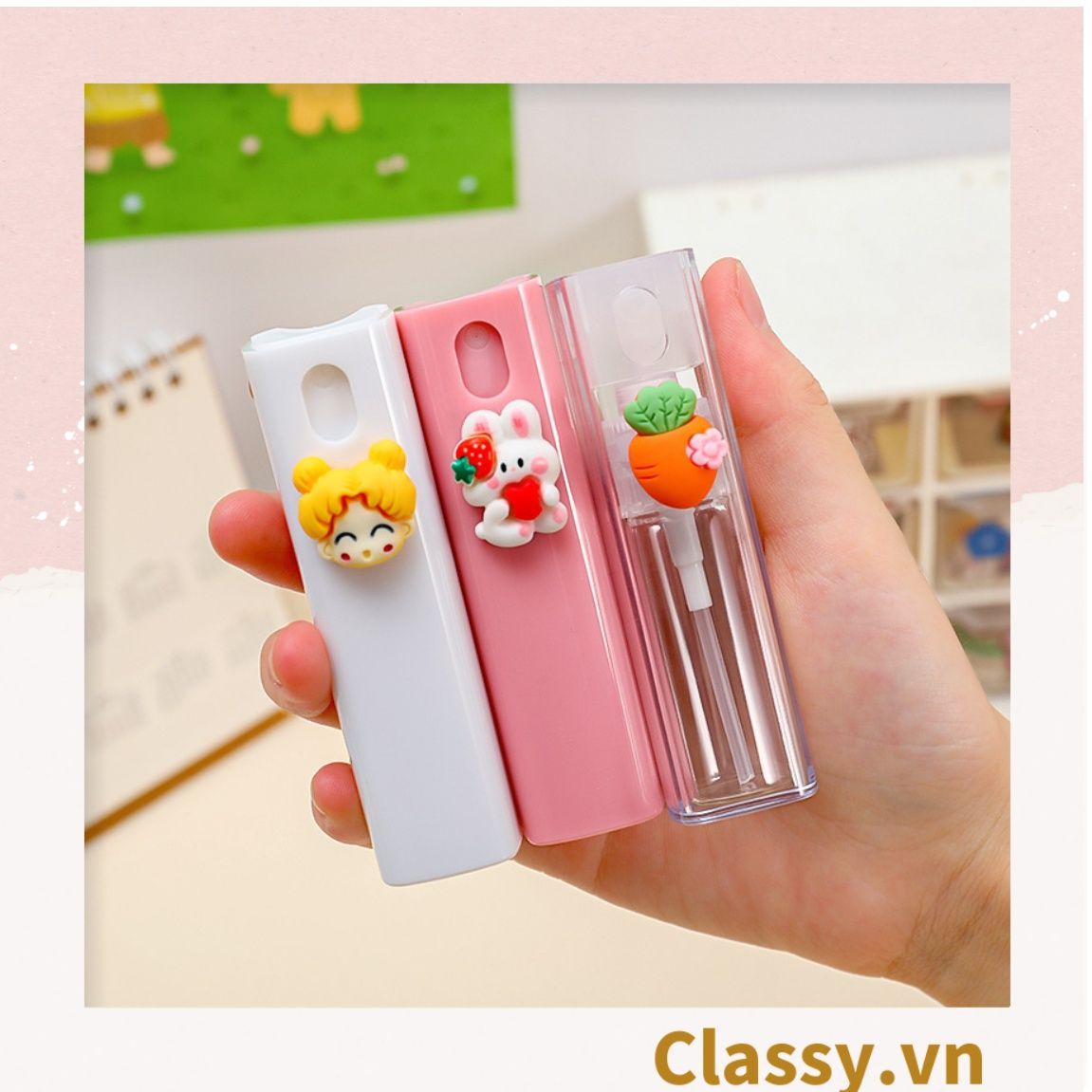  Classy Bình xịt dạng phun sương 10ml, chiết mỹ phẩm nhỏ gọn mang theo bên người PK1411 