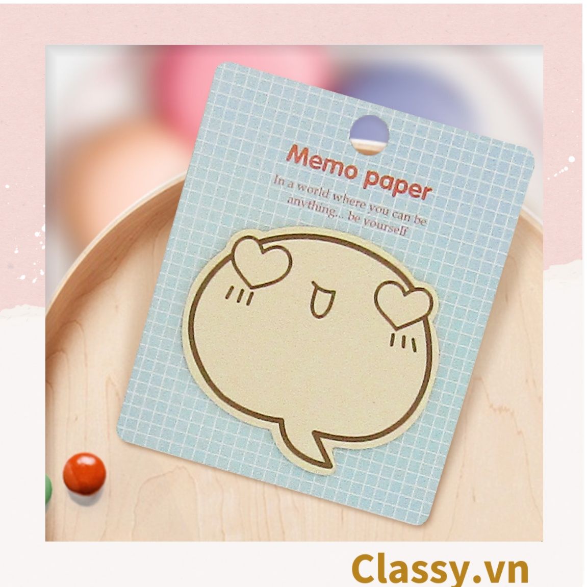 Classy Giấy note, giấy ghi chú hoạt tiết độc đáo nhiều màu pastel PK1416