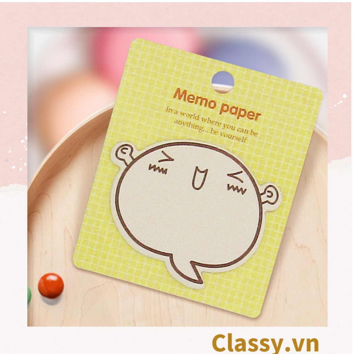  Classy Giấy note, giấy ghi chú hoạt tiết độc đáo nhiều màu pastel PK1416 