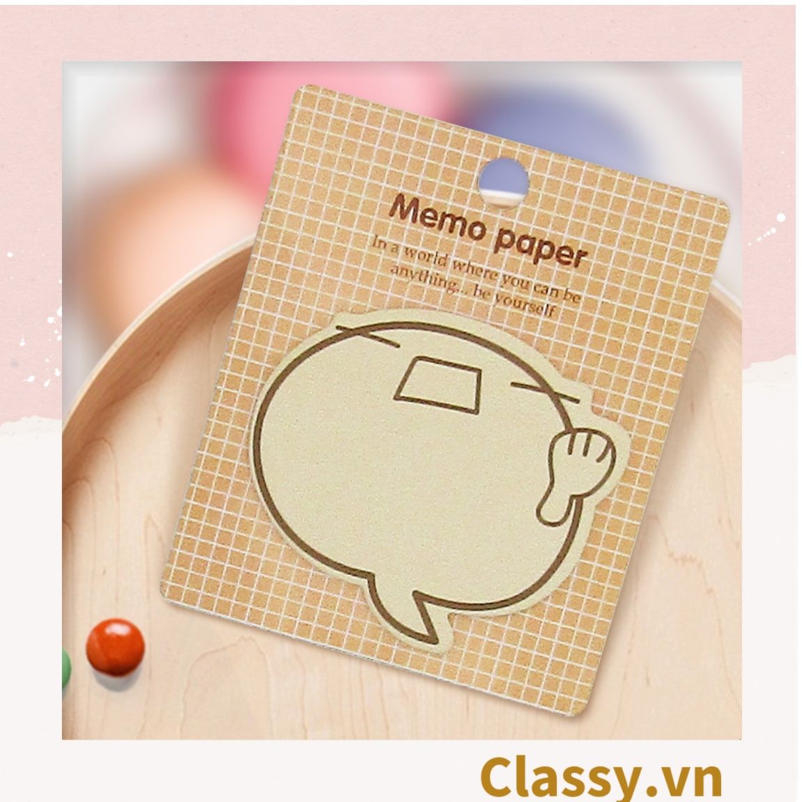Classy Giấy note, giấy ghi chú hoạt tiết độc đáo nhiều màu pastel PK1416