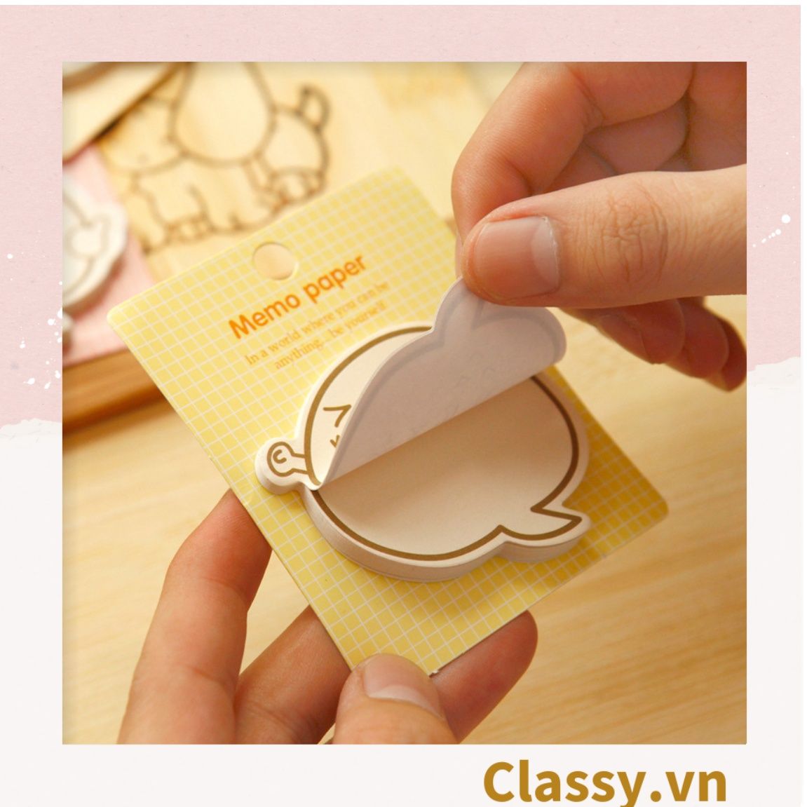  Classy Giấy note, giấy ghi chú hoạt tiết độc đáo nhiều màu pastel PK1416 