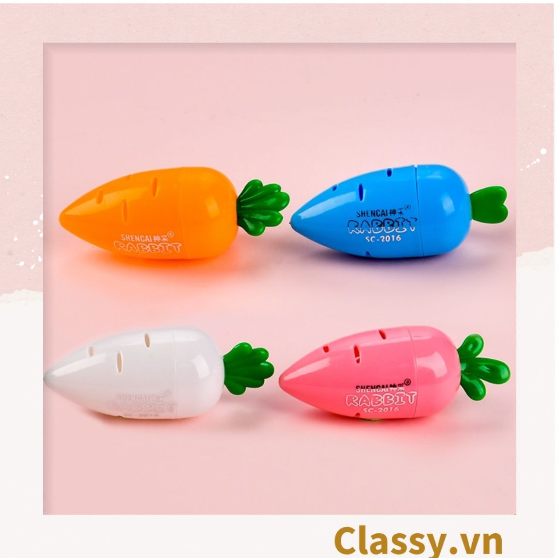  Classy Gọt bút chì, dụng cụ chuốt chì hình củ cà rốt nhiều màu PK1417 