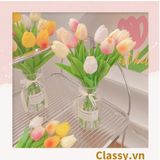  Classy Bông tulip bằng vải, làm đạo cụ chụp hình, trang trí nhà cửa PK1474 