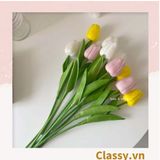  Classy Bông tulip bằng vải, làm đạo cụ chụp hình, trang trí nhà cửa PK1474 