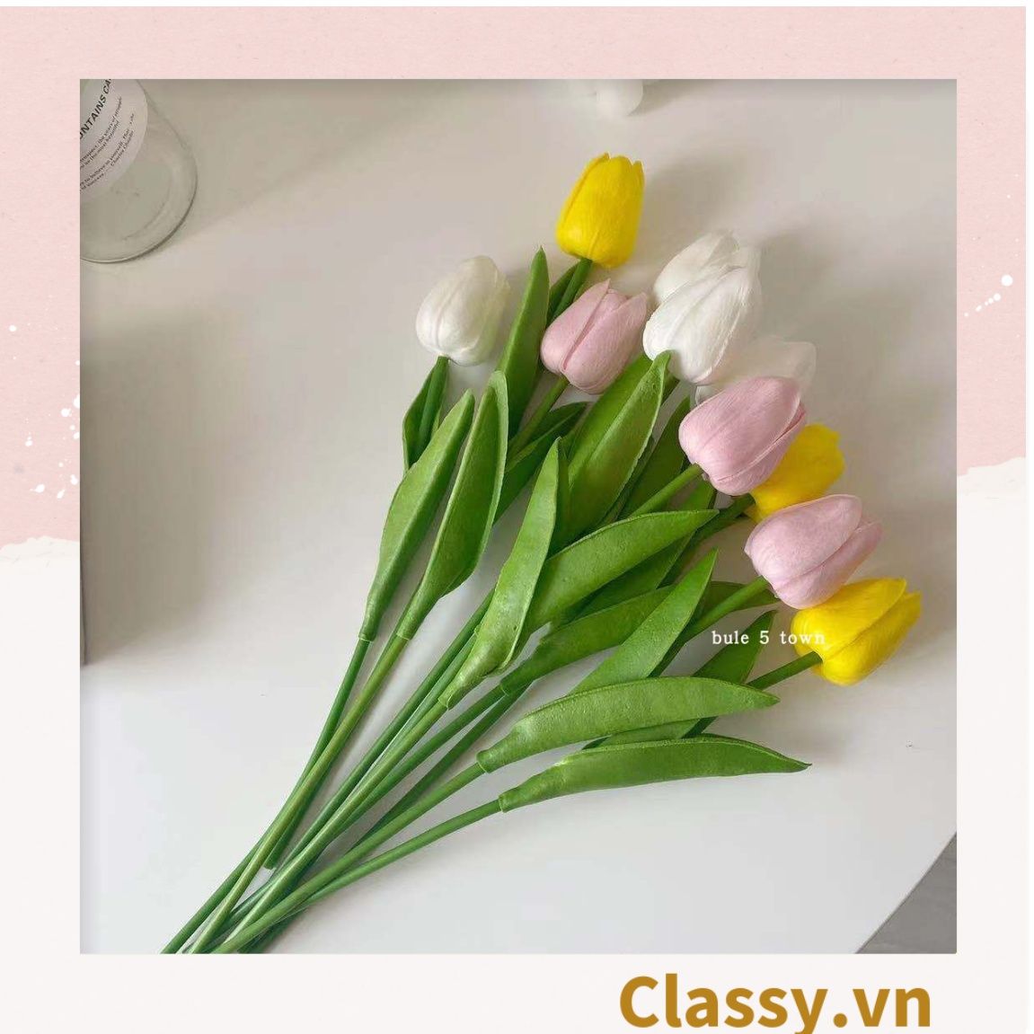 Bông tulip bằng vải, làm đạo cụ chụp hình, trang trí nhà cửa PK1474
