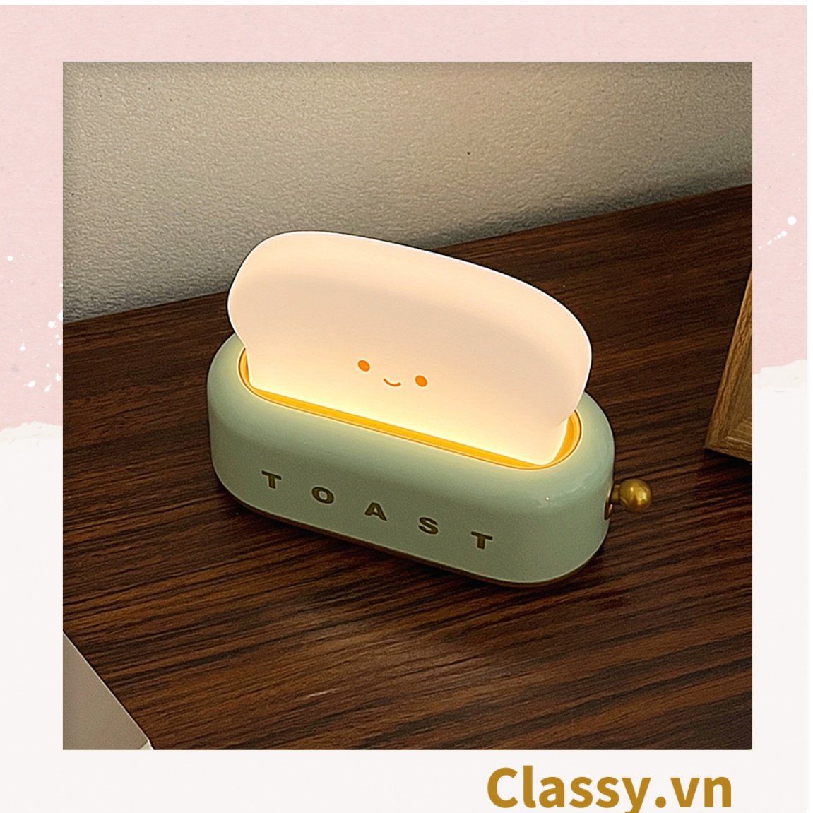 Classy Đèn ngủ hình máy nướng bánh mì, đèn decor phòng nhiều chế độ sáng PK1477