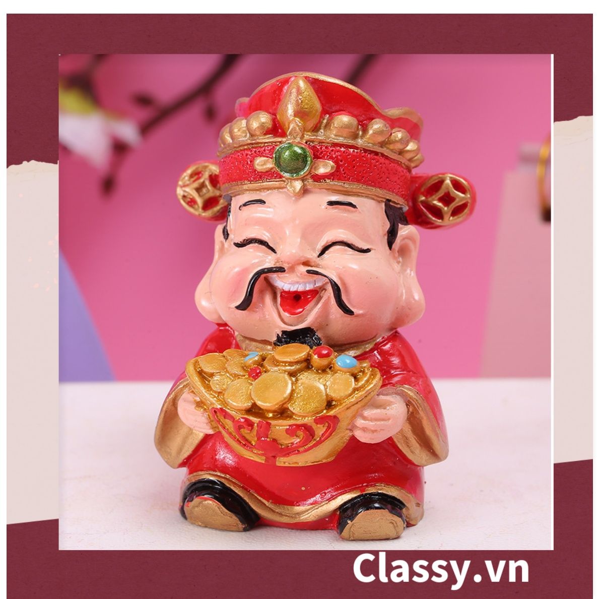 Mô Hình phong thủy tài lộc tỳ hưu, phật tổ, thần tài làm bằng sứ trưng bày ô tô, tiểu cảnh, bày bàn học, tủ sách, trang trí shop PK1488