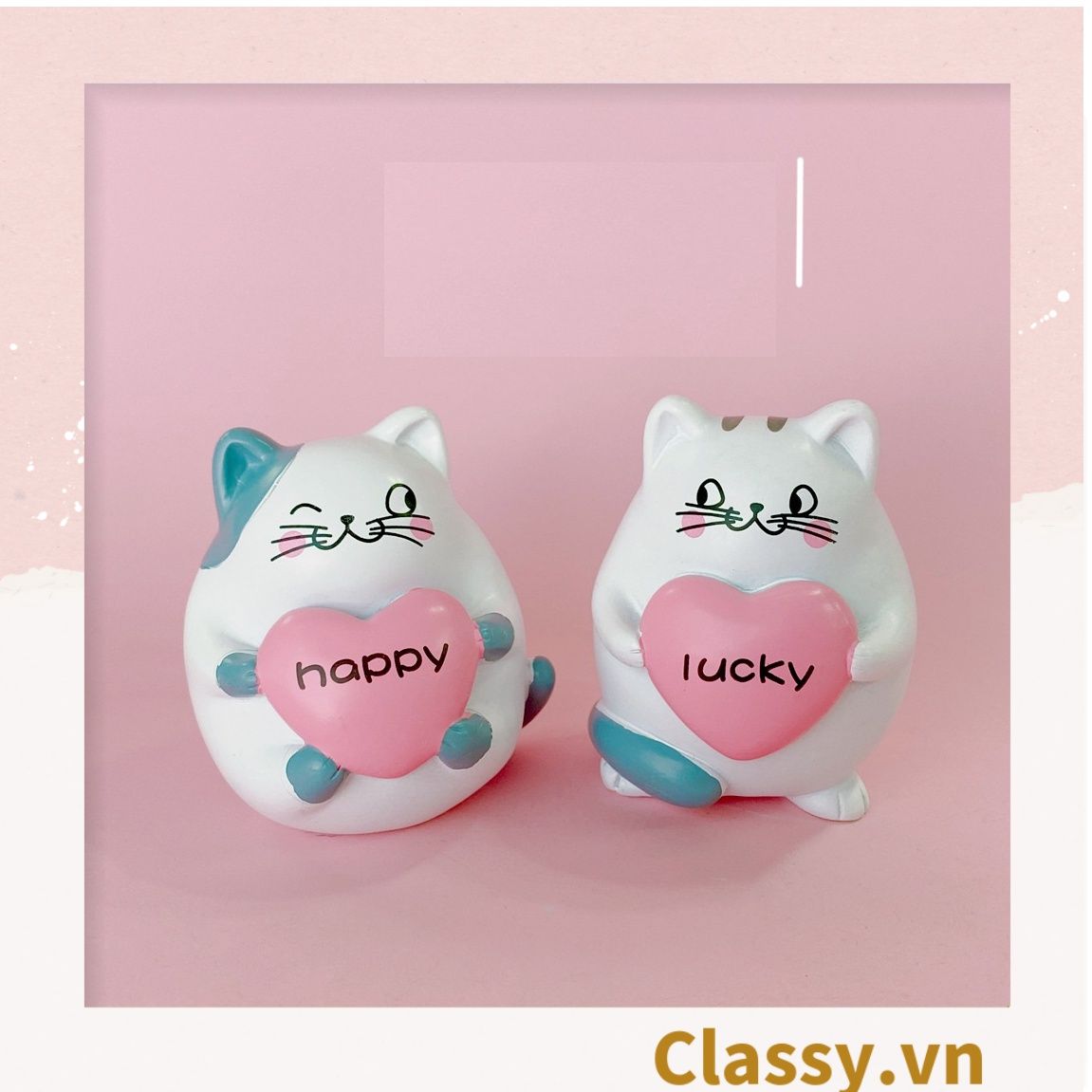 Mô mèo kitty Classy cưng xỉu trưng bày ô tô, tiểu cảnh, bày bàn học, tủ sách, trang trí shop PK697