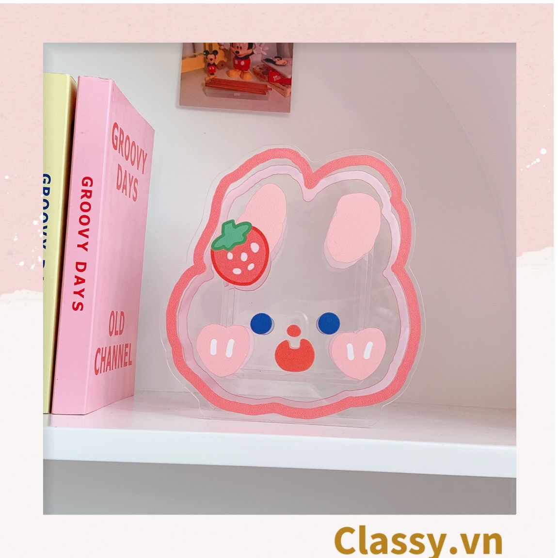 Classy Hộp đựng bút, đựng cọ trong suốt họa tiết ngẫu nhiên độc đáo PK1493