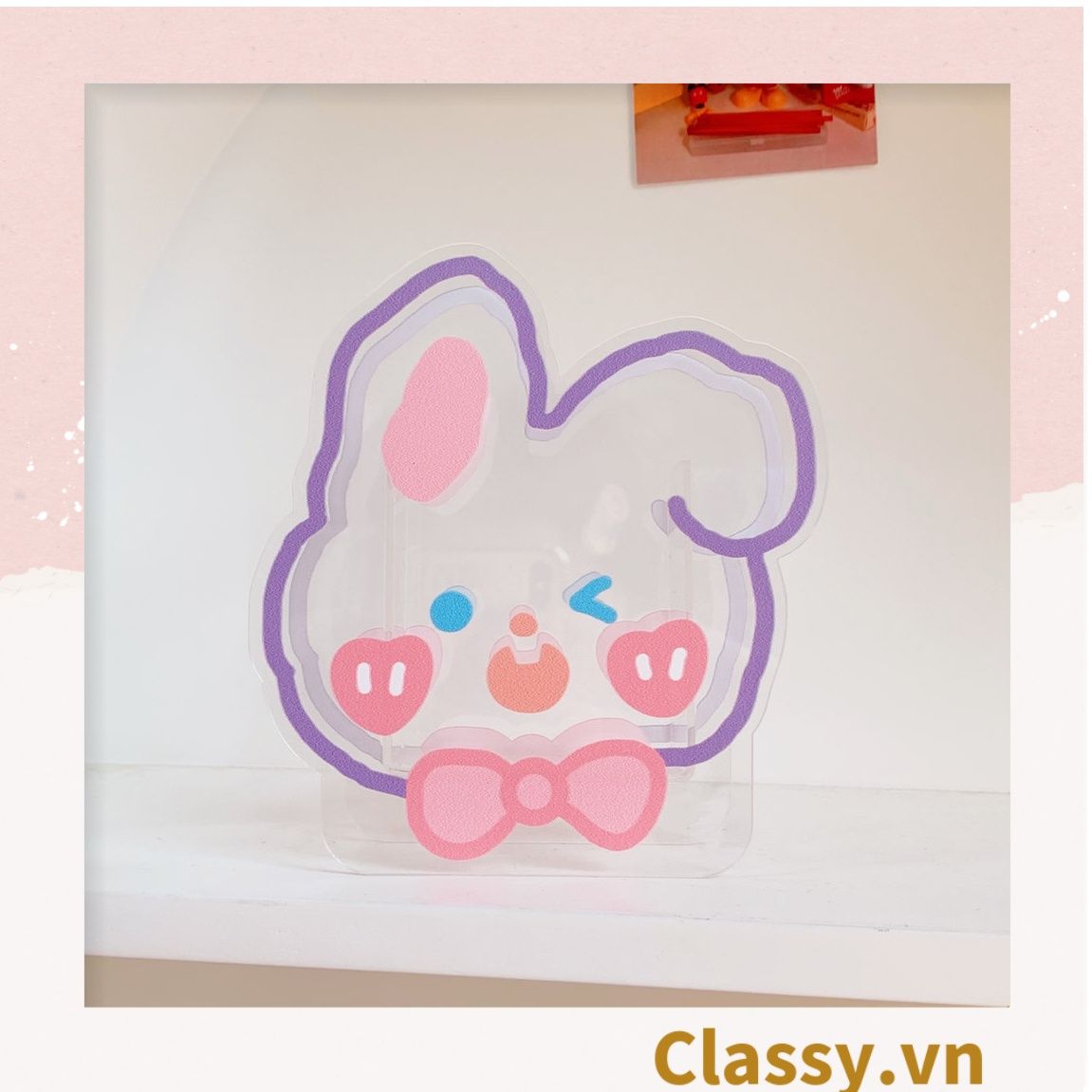 Classy Hộp đựng bút, đựng cọ trong suốt họa tiết ngẫu nhiên độc đáo PK1493