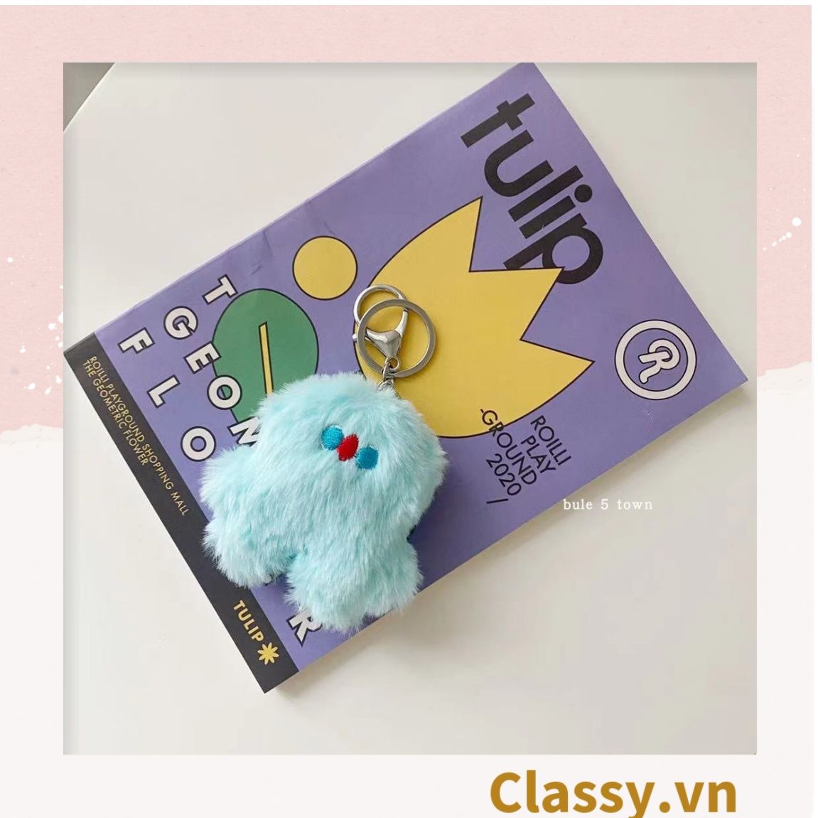 Classy Móc khóa búp bê lông Little Monster gắn túi xách, chìa khóa, điện thoại PK1502