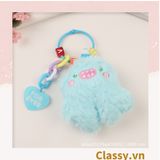  Classy Móc khóa búp bê lông Little Monster gắn túi xách, chìa khóa, điện thoại PK1502 