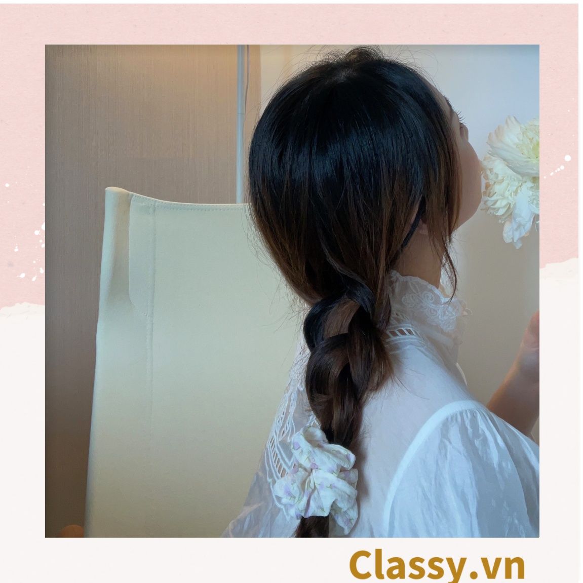  Classy Dây cột tóc, Scrunchies nhiều màu hàn quốc nữ tính PK1504 