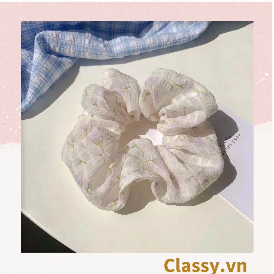  Classy Dây cột tóc, Scrunchies nhiều màu hàn quốc nữ tính PK1504 