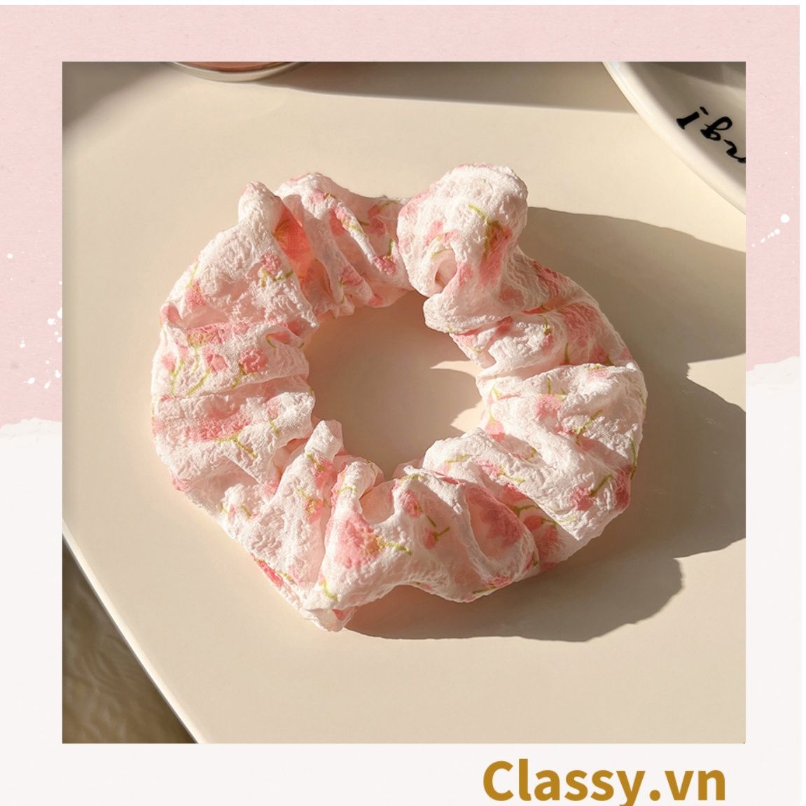  Classy Dây cột tóc, Scrunchies nhiều màu hàn quốc nữ tính PK1504 