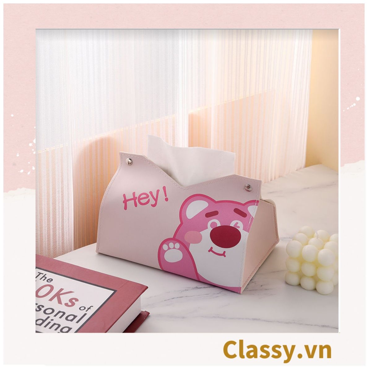  Classy Hộp đựng khăn giấy bằng da PU chống thấm nước PK1511 