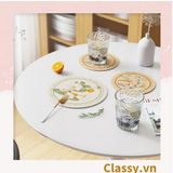  Classy Miếng lót đế ly, lót đế cốc bằng da thấm hút tốt, nhiều họa tiết PK1512 