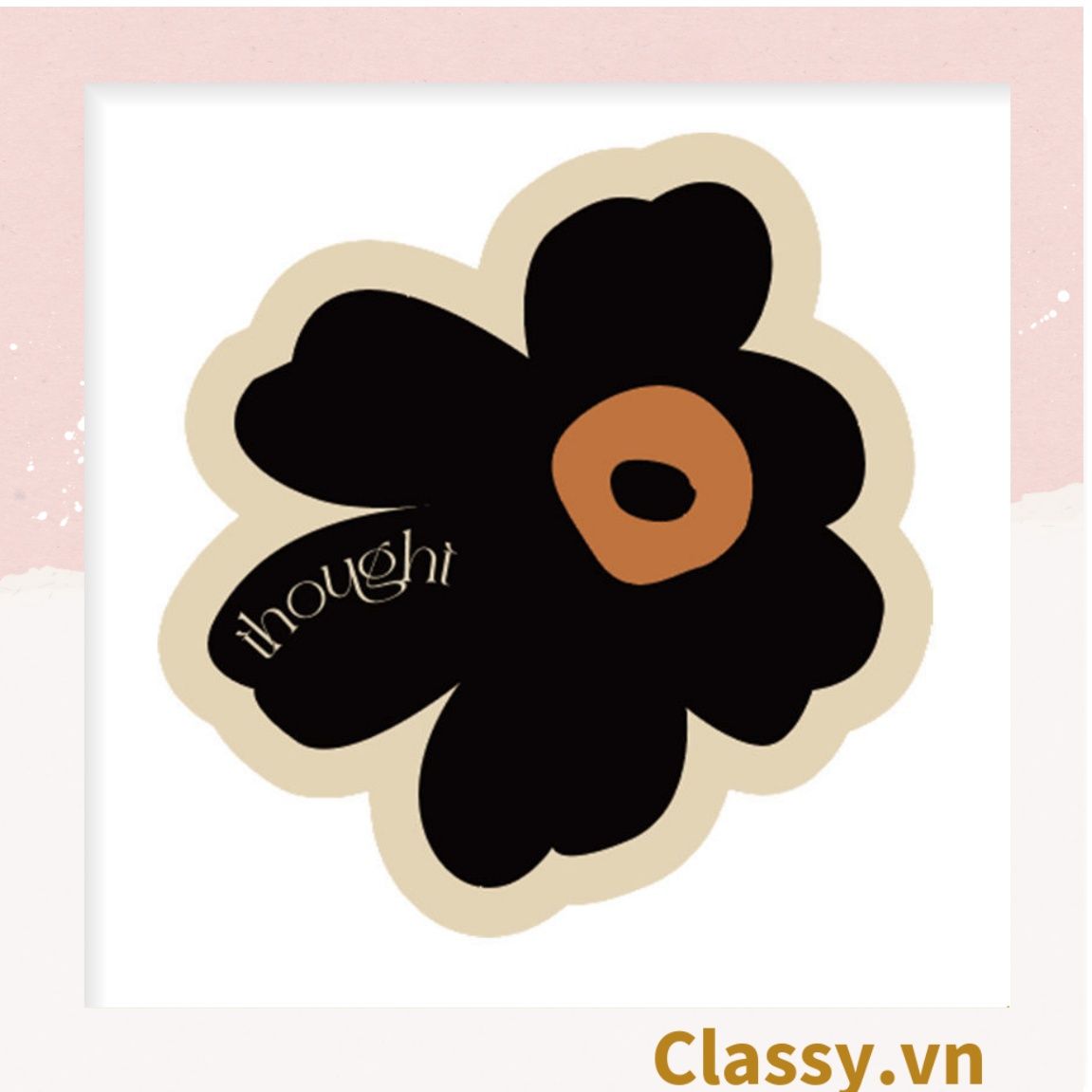 Classy Miếng lót bàn ăn bằng da thấm hút tốt, kiểu dáng bông hoa PK1513