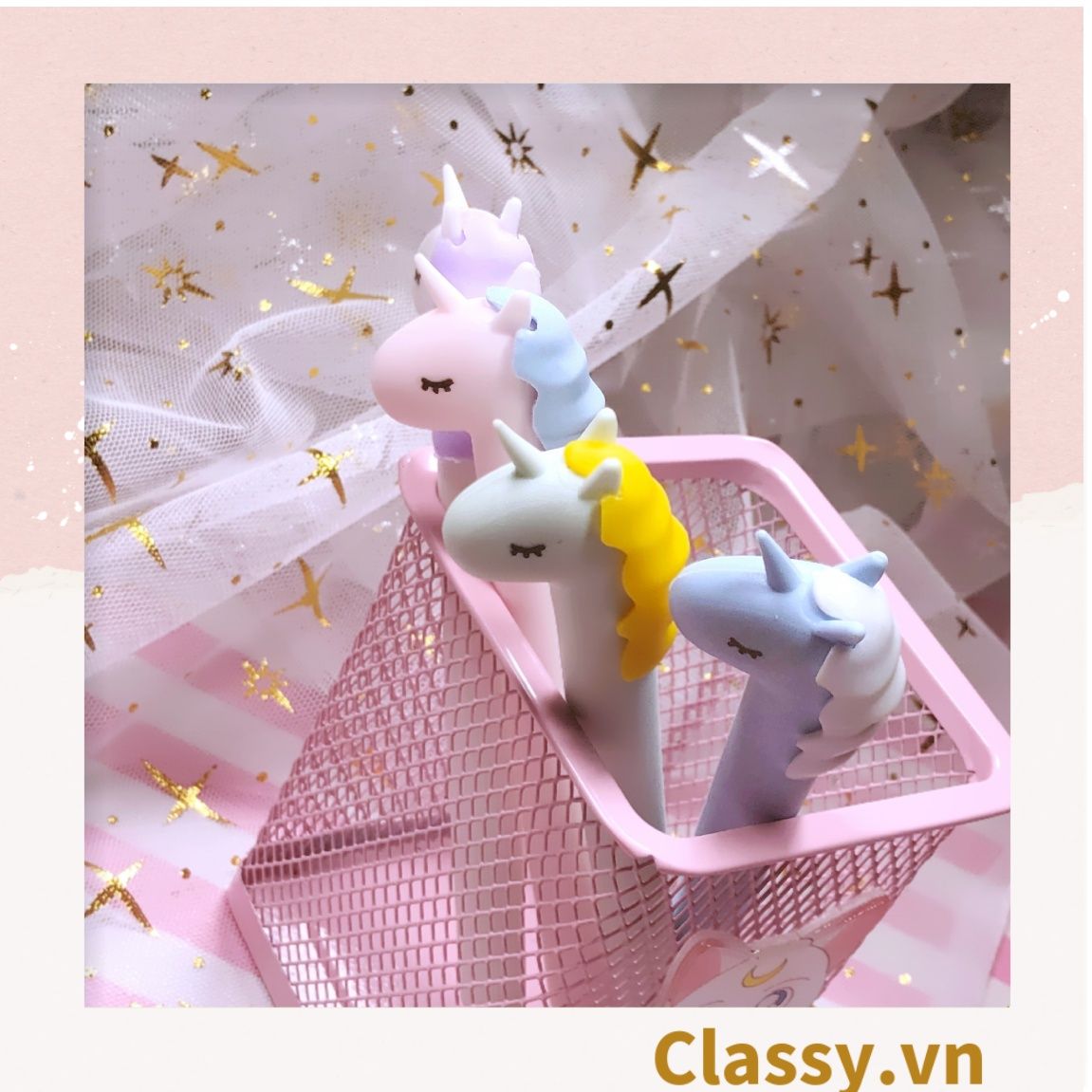  Classy Bút gel ngựa unicorn nhiều màu pastel PK1514 