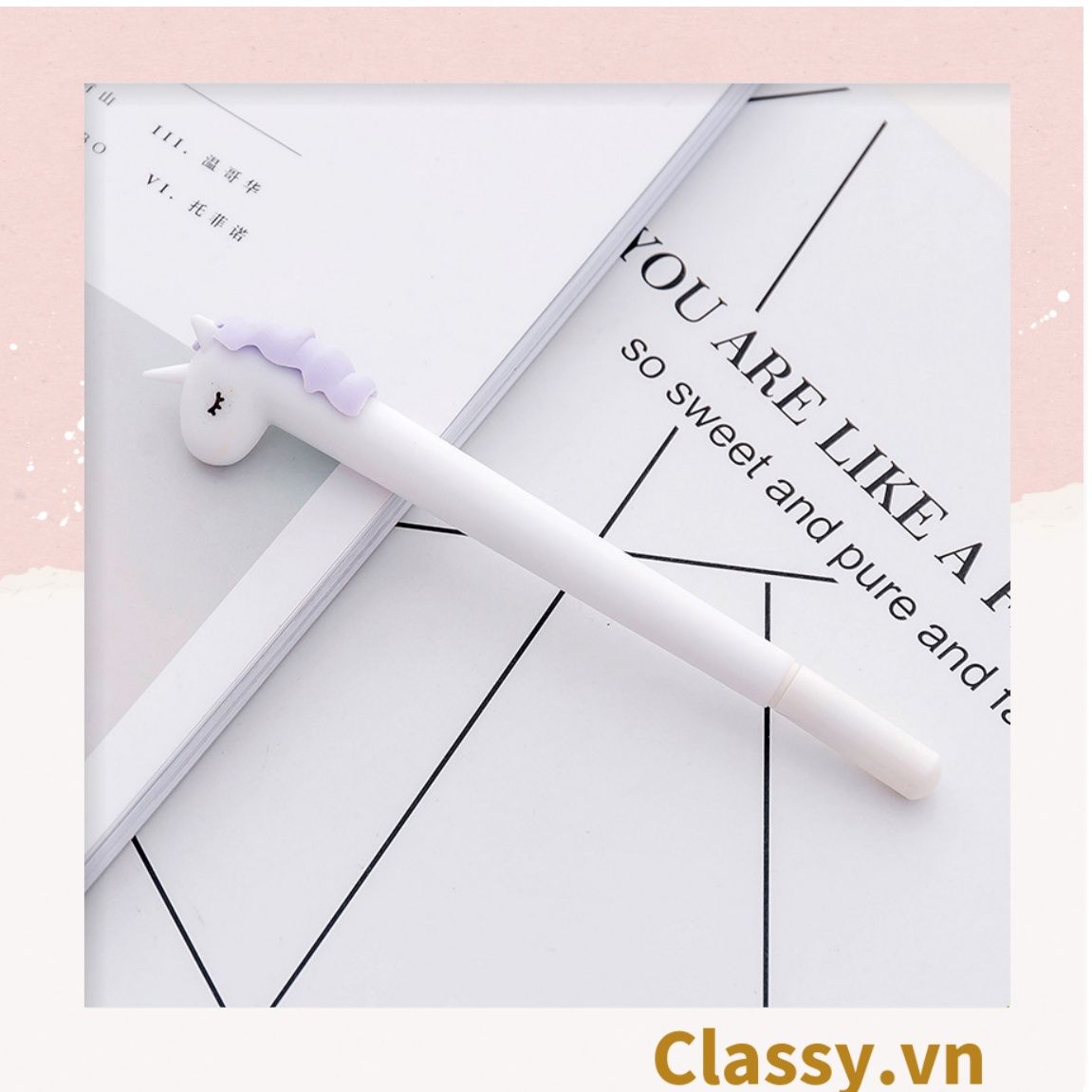  Classy Bút gel ngựa unicorn nhiều màu pastel PK1514 