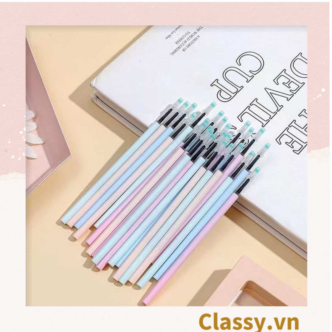 Classy Túi 20 ruột bút màu ngẫu nhiên, bút gel, bút mực màu đều, đậm, nét PK1516 