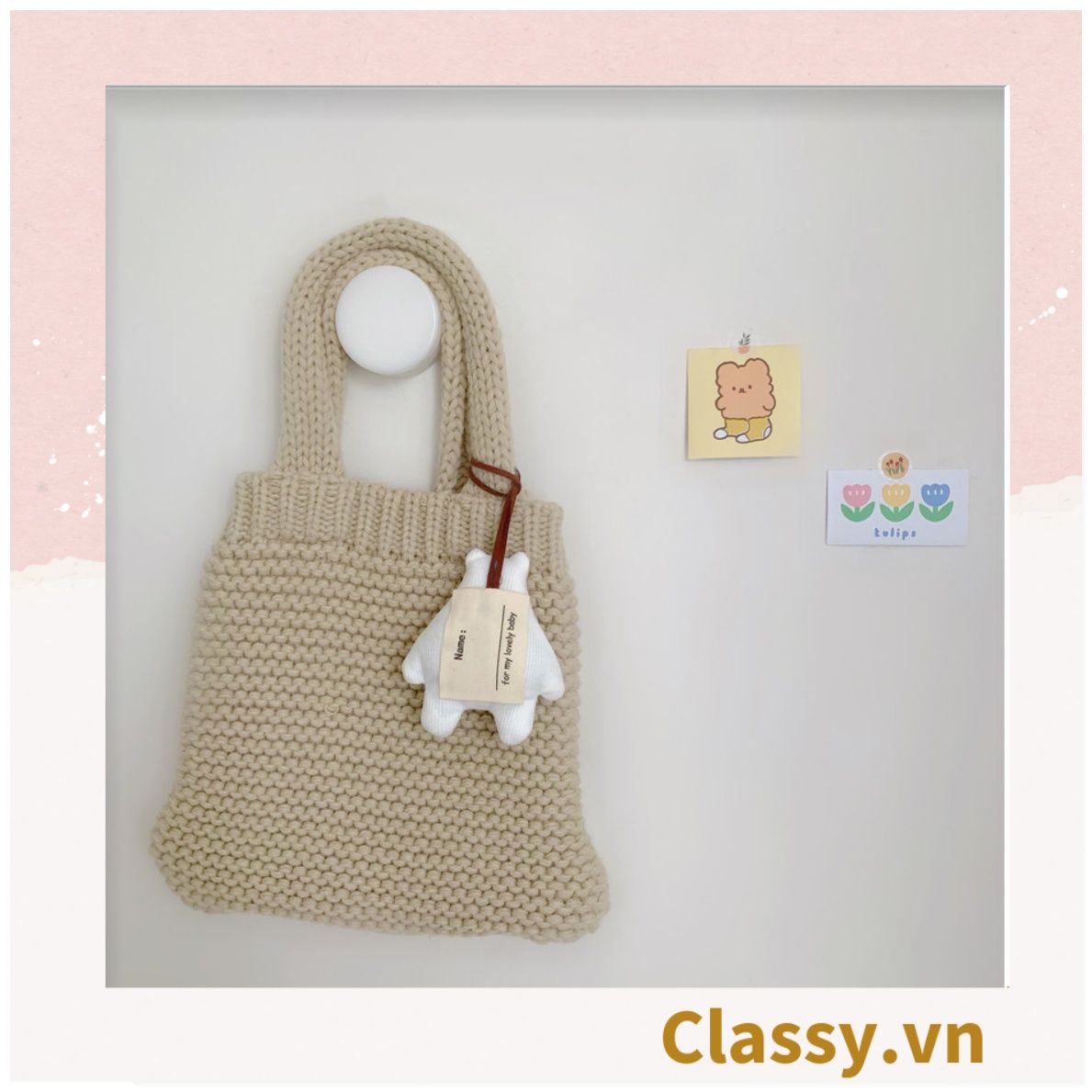 Classy Móc khóa mặt gấu nhiều màu, móc khóa điện thoại, sổ tay treo thẻ tên, buộc lên hành lý, treo lên xe PK1518