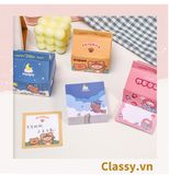  Classy Hộp giấy note, giấy ghi chú hình hộp sữa, có khe rút tiện lợi PK1520 