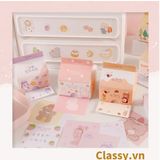  Classy Hộp giấy note, giấy ghi chú hình hộp sữa, có khe rút tiện lợi PK1520 