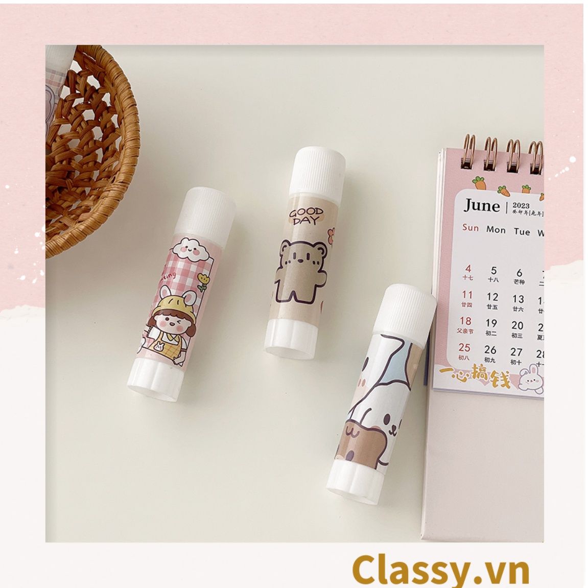 Classy Keo dán giấy, hồ dán thủ công, hồ khô tiện lợi học tập PK1527