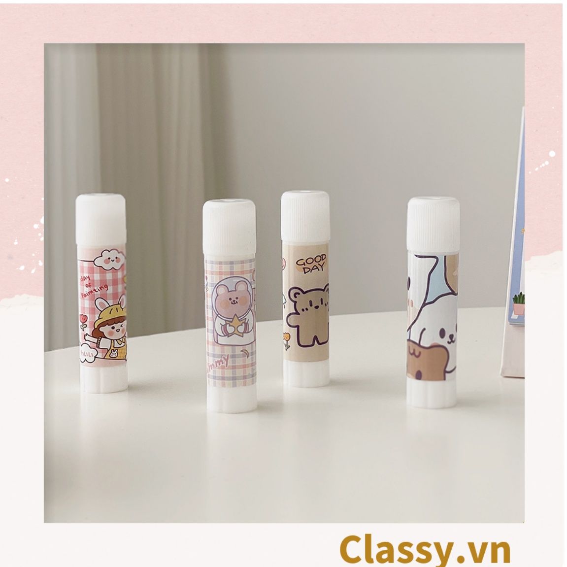 Classy Keo dán giấy, hồ dán thủ công, hồ khô tiện lợi học tập PK1527