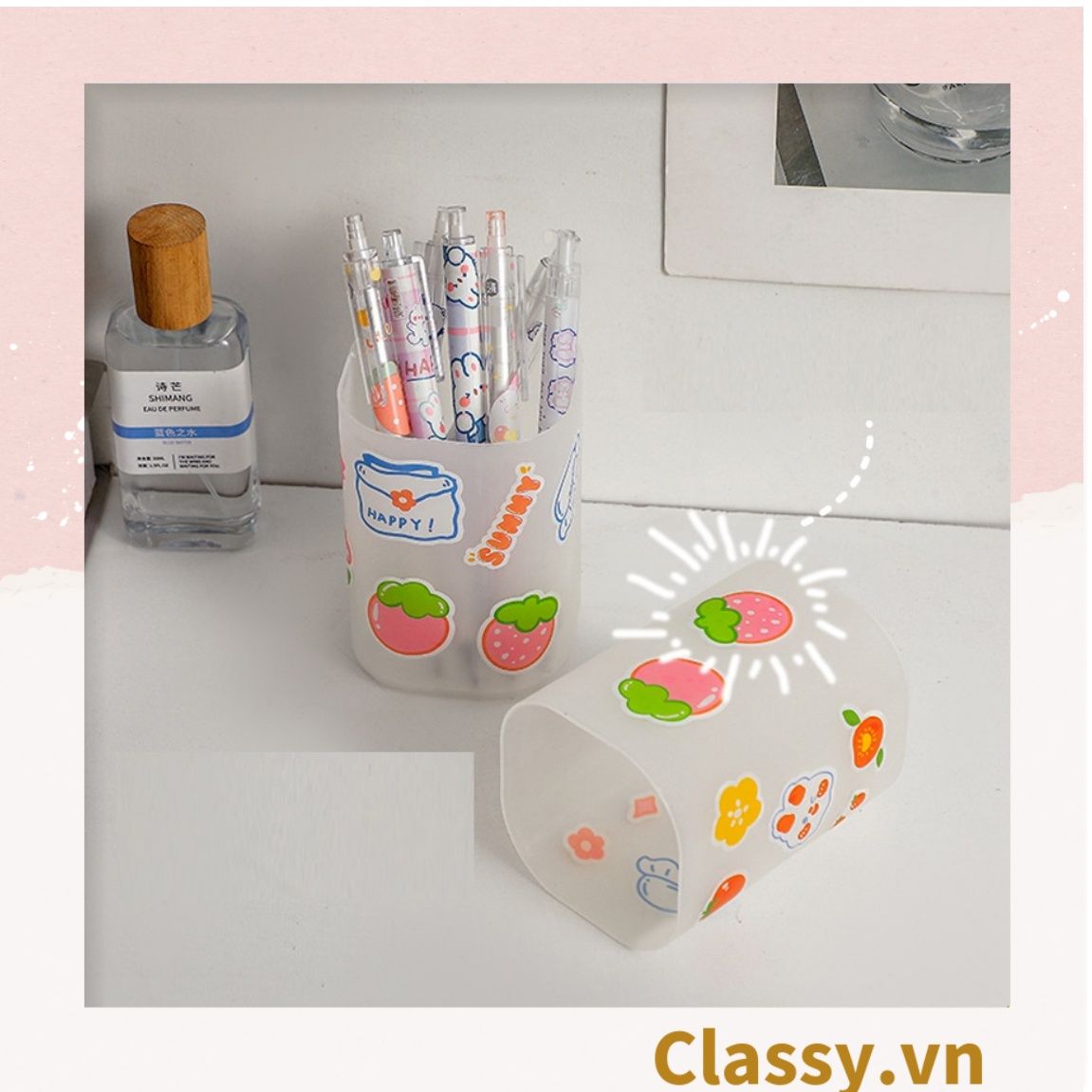  Classy Hộp đựng bút để bàn, đựng đồ trang điểm, phụ kiện PK1528 