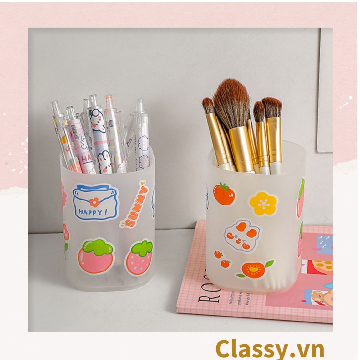 Classy Hộp đựng bút để bàn, đựng đồ trang điểm, phụ kiện PK1528
