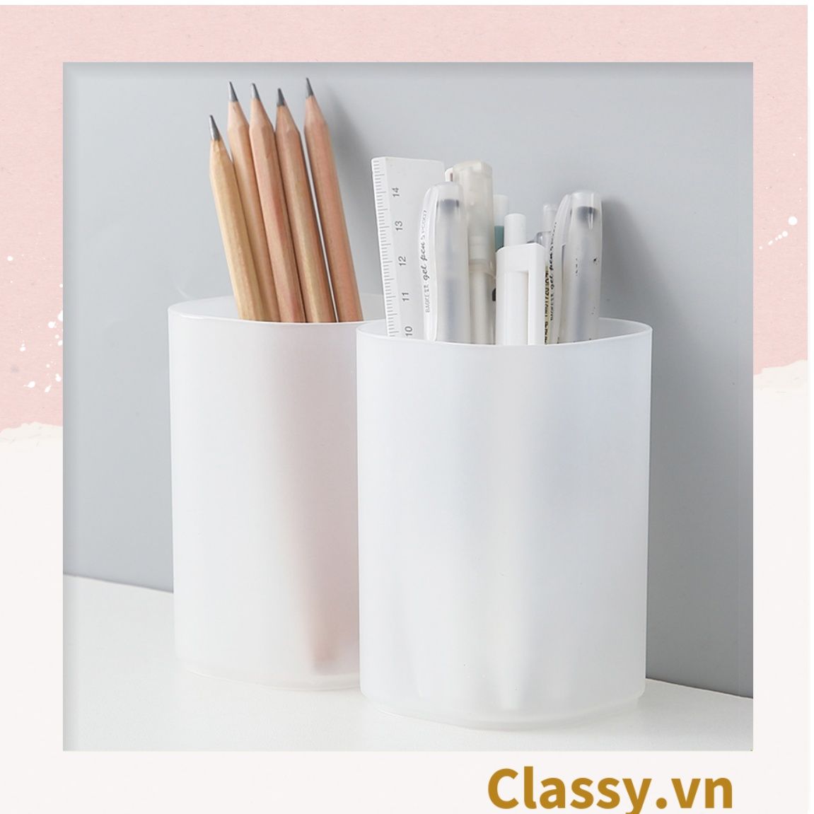  Classy Hộp đựng bút để bàn, đựng đồ trang điểm, phụ kiện PK1528 