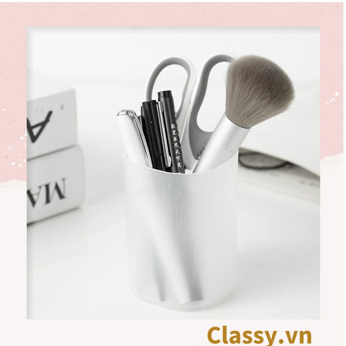 Classy Hộp đựng bút để bàn, đựng đồ trang điểm, phụ kiện PK1528