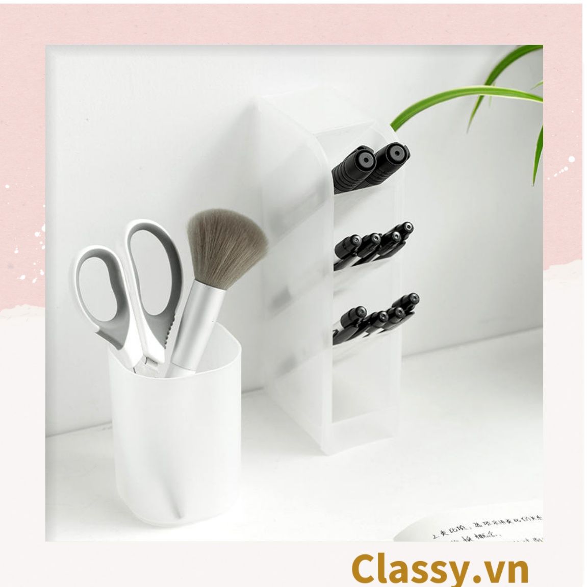  Classy Hộp đựng bút để bàn, đựng đồ trang điểm, phụ kiện PK1528 