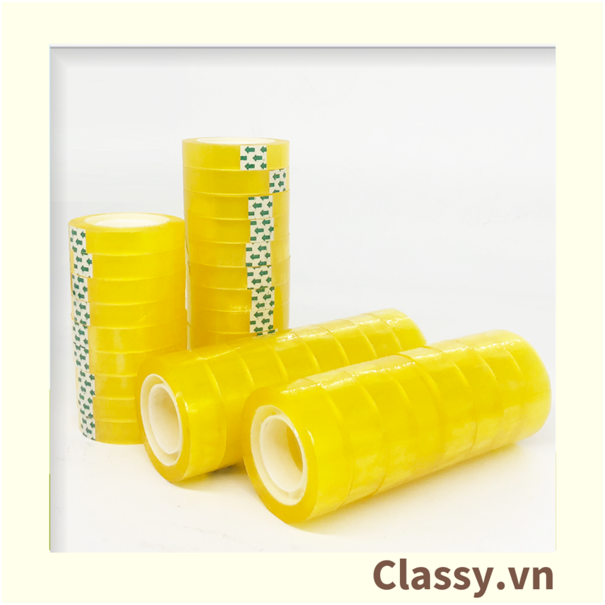 Combo 10 cuộn Classy Cuộn băng keo, băng dính văn phòng cỡ nhỏ tiện lợi PK1530