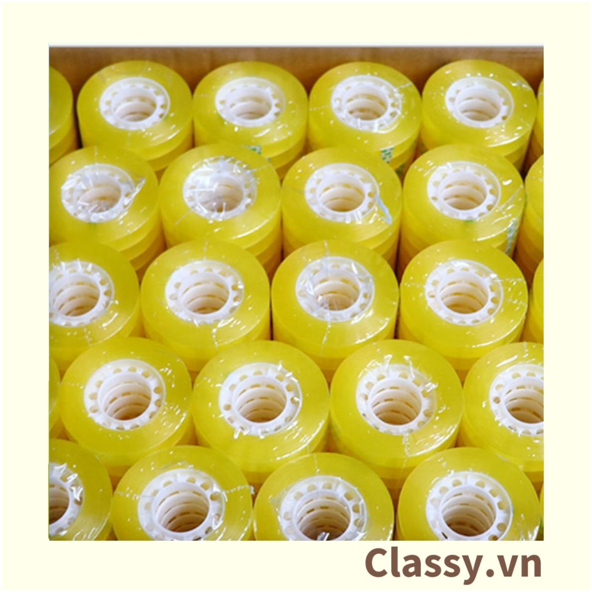 Combo 10 cuộn Classy Cuộn băng keo, băng dính văn phòng cỡ nhỏ tiện lợi PK1530