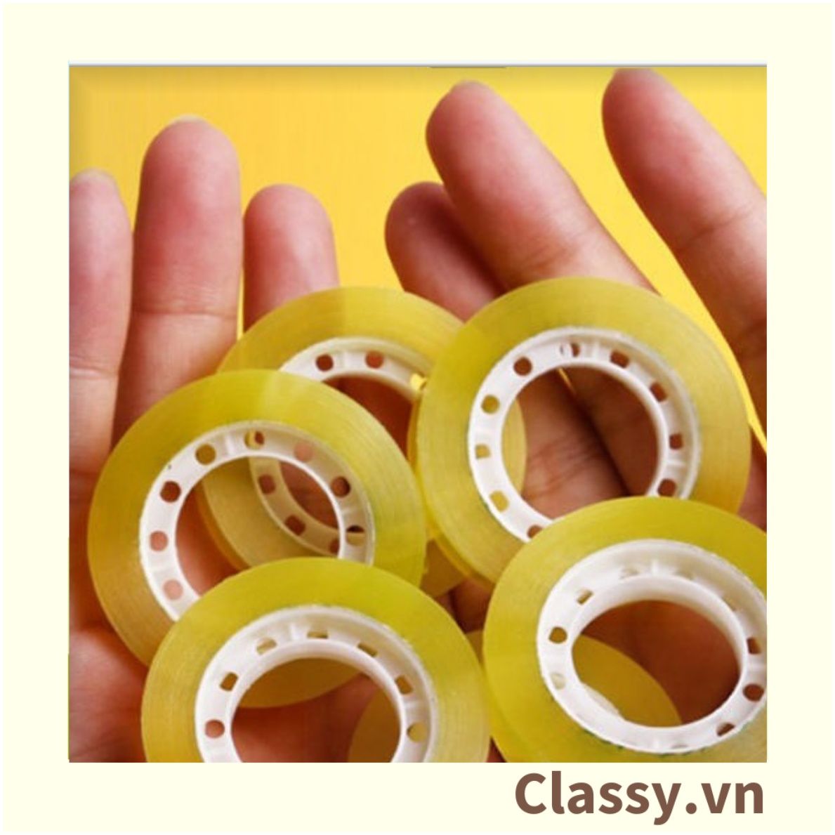 Combo 10 cuộn Classy Cuộn băng keo, băng dính văn phòng cỡ nhỏ tiện lợi PK1530