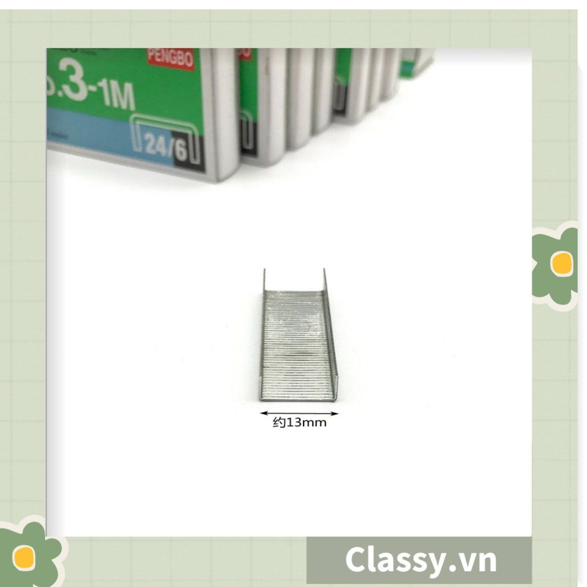 Classy Hộp Kim/Gim bấm giấy, ruột bấm làm từ thép không gỉ, cứng cáp PK1531