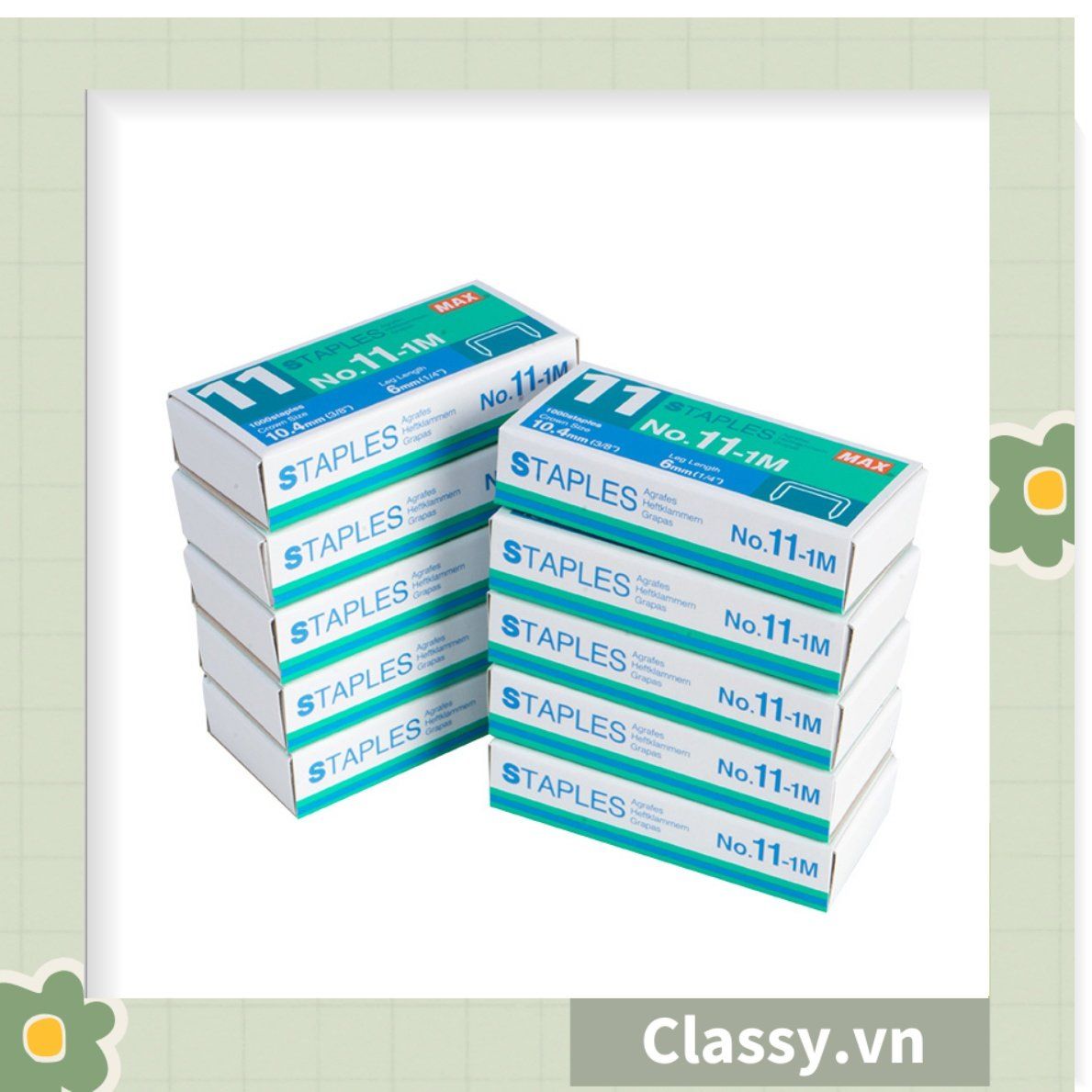 Classy Hộp Kim/Gim bấm giấy, ruột bấm làm từ thép không gỉ, cứng cáp PK1531