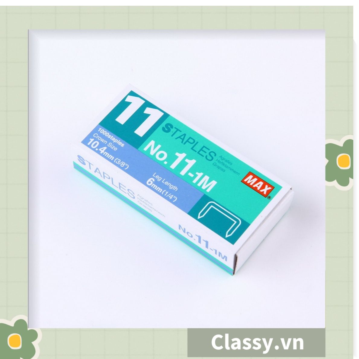 Classy Hộp Kim/Gim bấm giấy, ruột bấm làm từ thép không gỉ, cứng cáp PK1531