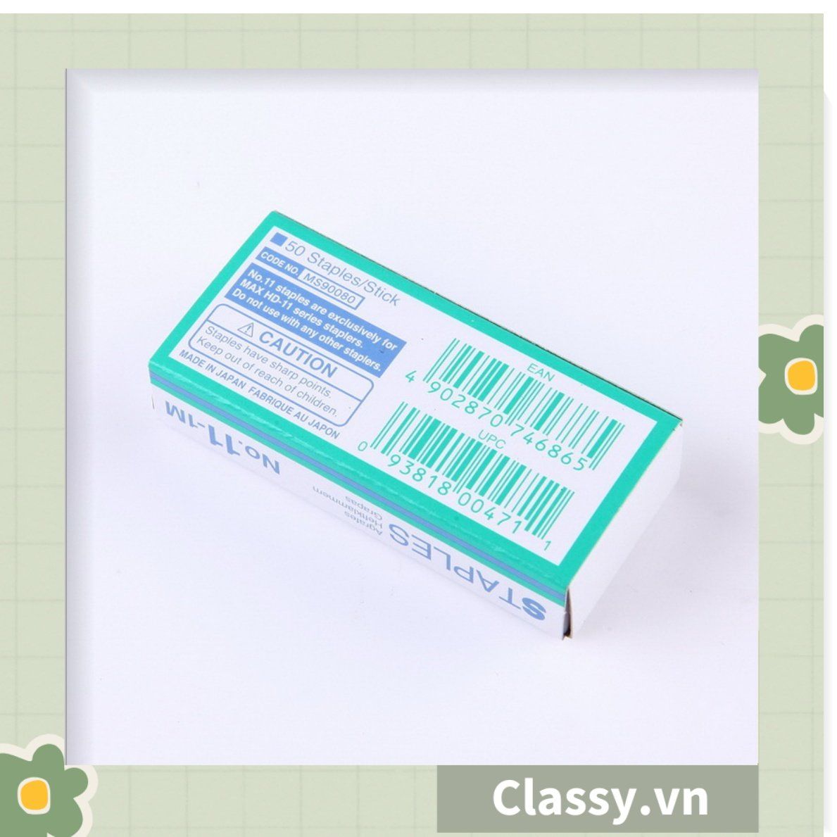  Classy Hộp Kim/Gim bấm giấy, ruột bấm làm từ thép không gỉ, cứng cáp PK1531 