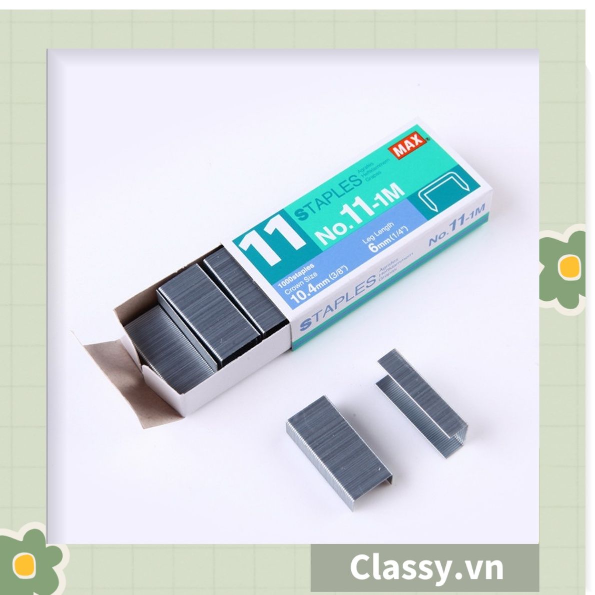 Classy Hộp Kim/Gim bấm giấy, ruột bấm làm từ thép không gỉ, cứng cáp PK1531