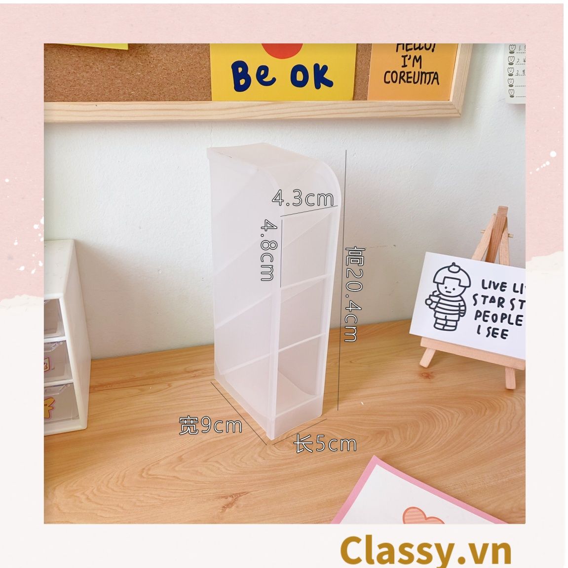Classy Kệ đựng bút, ống đựng bút 4 tầng, kệ đa năng nhiều màu PK1533