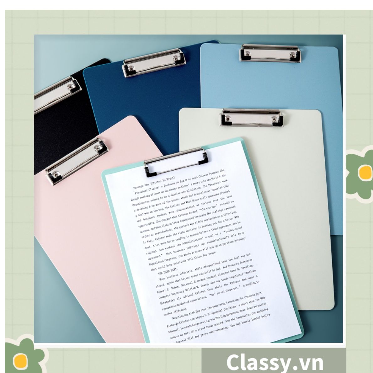 Bảng kẹp file hồ sơ, tài liệu kích thước giấy A4 Bìa trình ký Classy Basic PK1534