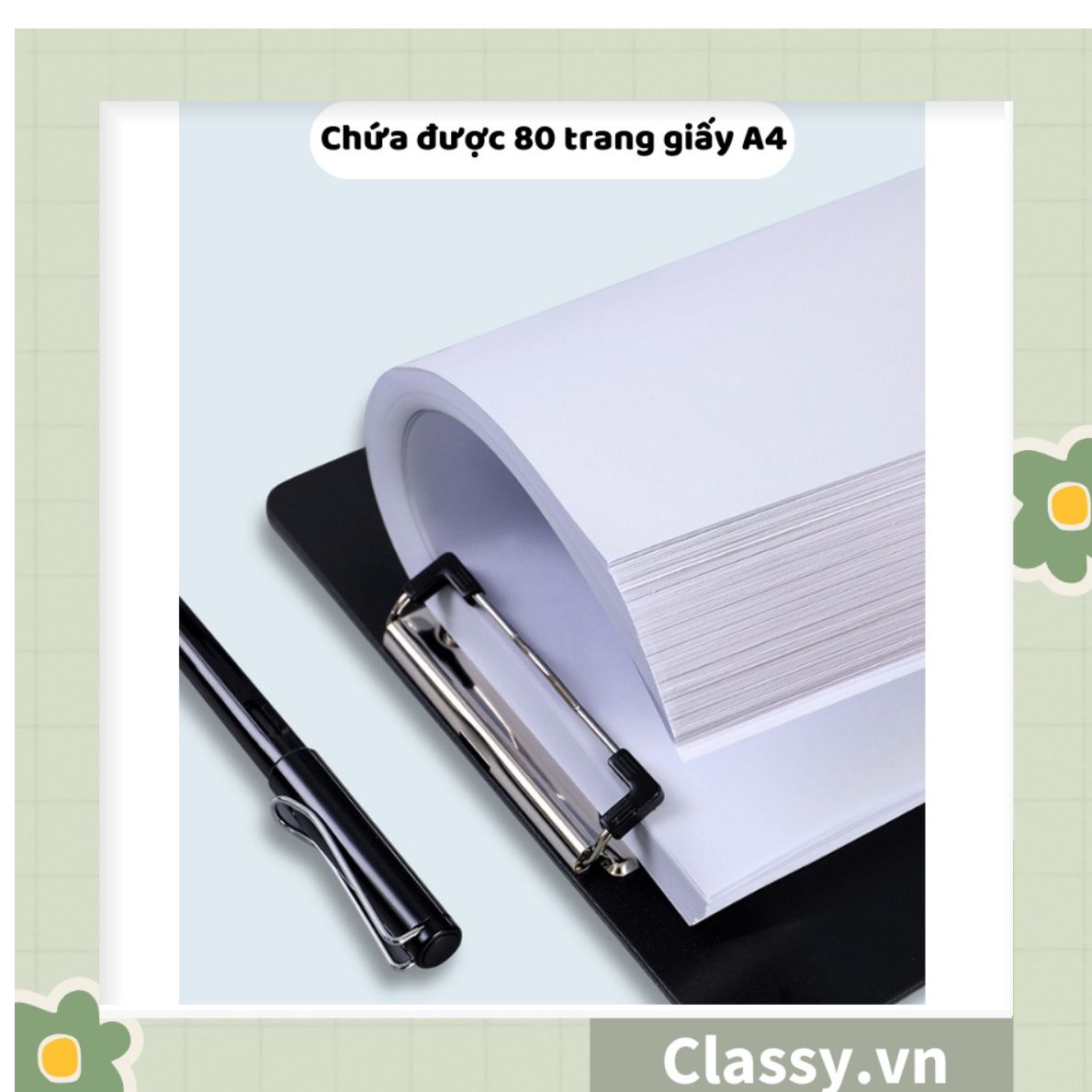Bảng kẹp file hồ sơ, tài liệu kích thước giấy A4 Bìa trình ký Classy Basic PK1534