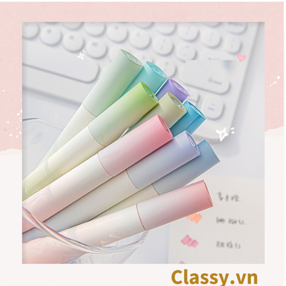 Classy Hộp 4 bút highlight, bút dạ quang, bút đánh dấu tiện lợi PK1536